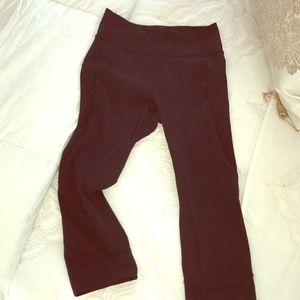 Lululemon Black in Movement Crop Everlux Yoga pant